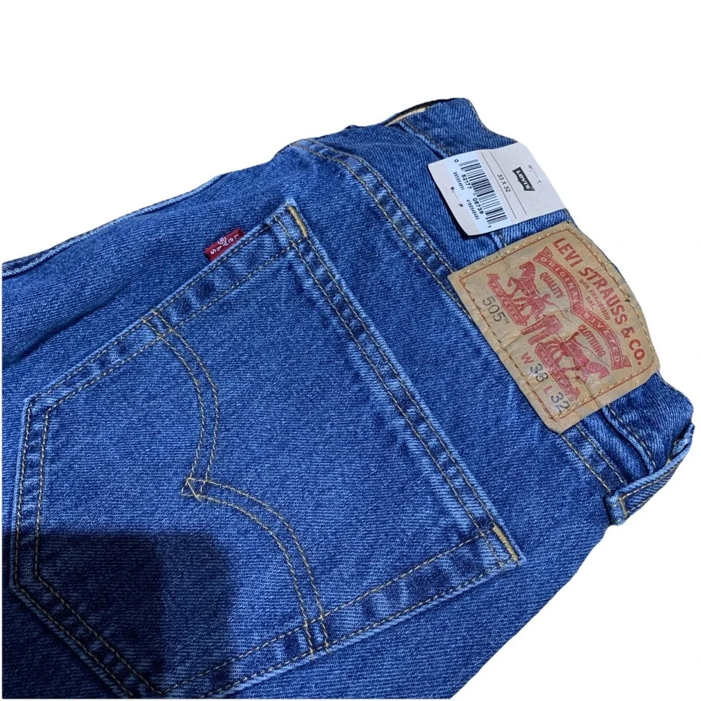 Levis 505 Jeans Mens Size 33x32 Regular Fit Straight Leg‎ 100% Cotton